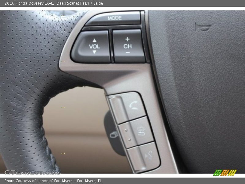Deep Scarlet Pearl / Beige 2016 Honda Odyssey EX-L