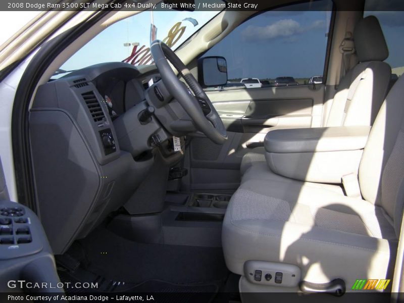 Bright White / Medium Slate Gray 2008 Dodge Ram 3500 SLT Mega Cab 4x4 Dually
