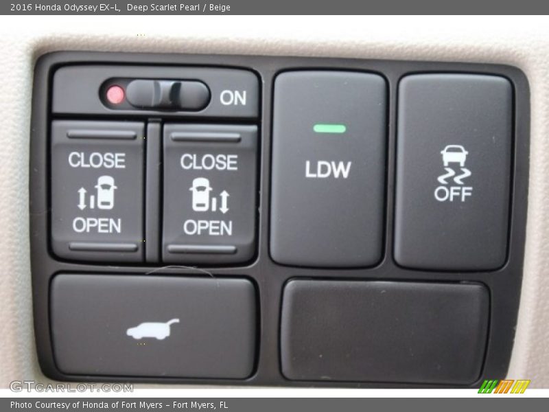 Deep Scarlet Pearl / Beige 2016 Honda Odyssey EX-L