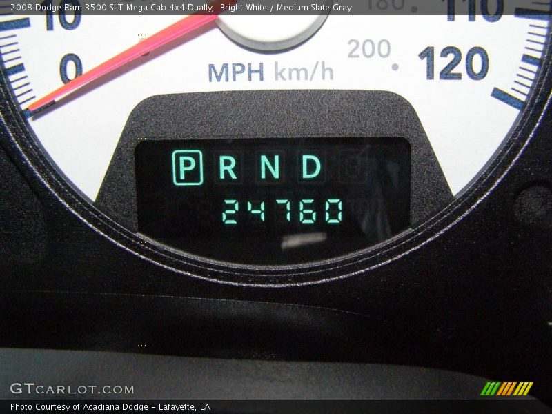 Bright White / Medium Slate Gray 2008 Dodge Ram 3500 SLT Mega Cab 4x4 Dually