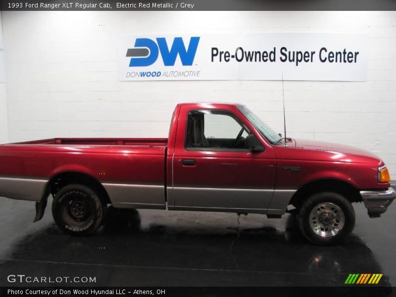 Electric Red Metallic / Grey 1993 Ford Ranger XLT Regular Cab