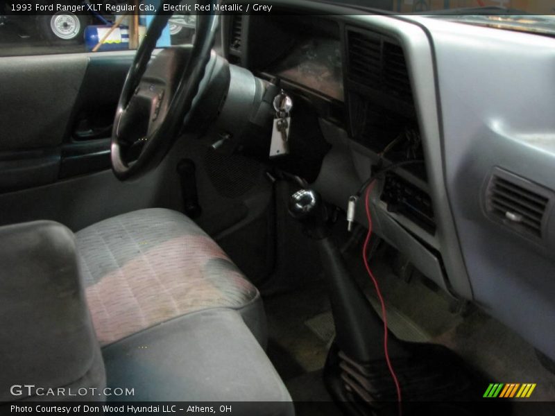 Electric Red Metallic / Grey 1993 Ford Ranger XLT Regular Cab
