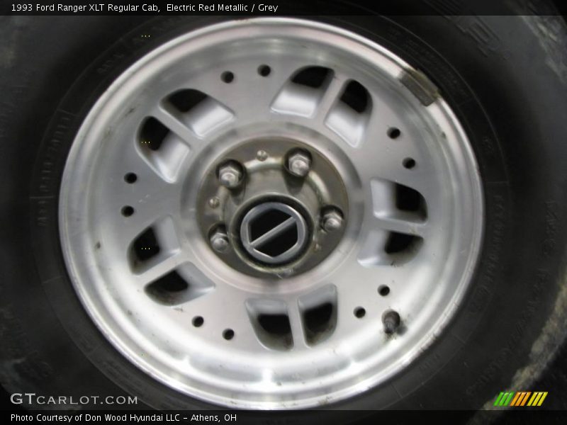 Electric Red Metallic / Grey 1993 Ford Ranger XLT Regular Cab