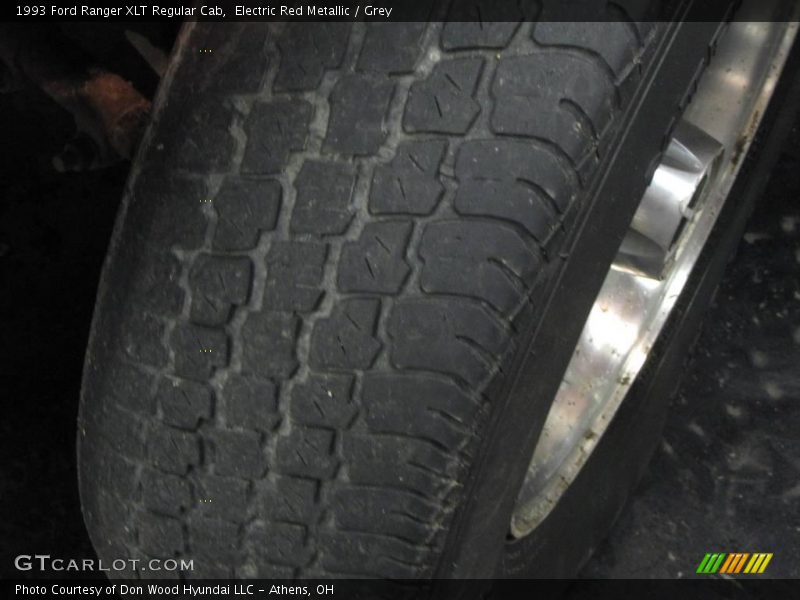 Electric Red Metallic / Grey 1993 Ford Ranger XLT Regular Cab