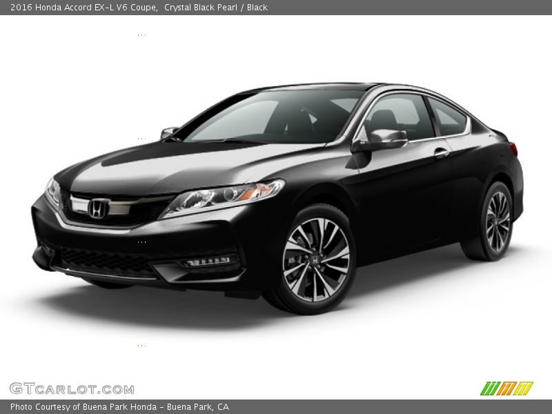 Crystal Black Pearl / Black 2016 Honda Accord EX-L V6 Coupe