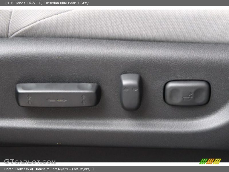 Obsidian Blue Pearl / Gray 2016 Honda CR-V EX