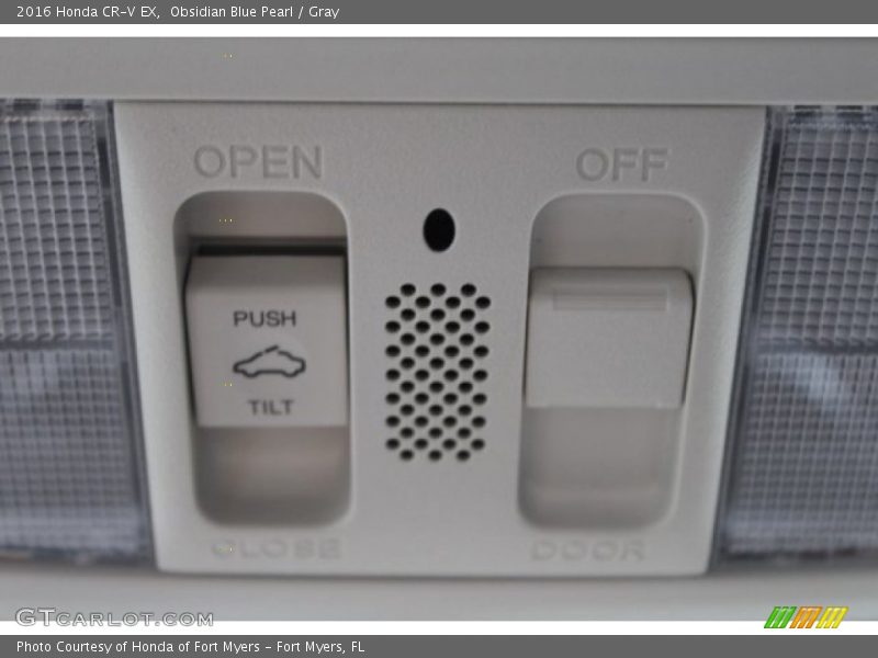Obsidian Blue Pearl / Gray 2016 Honda CR-V EX