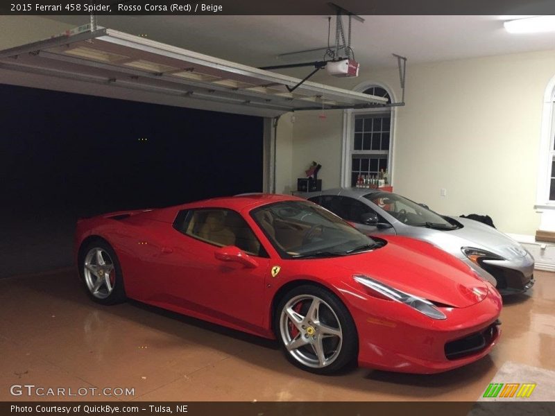 Rosso Corsa (Red) / Beige 2015 Ferrari 458 Spider