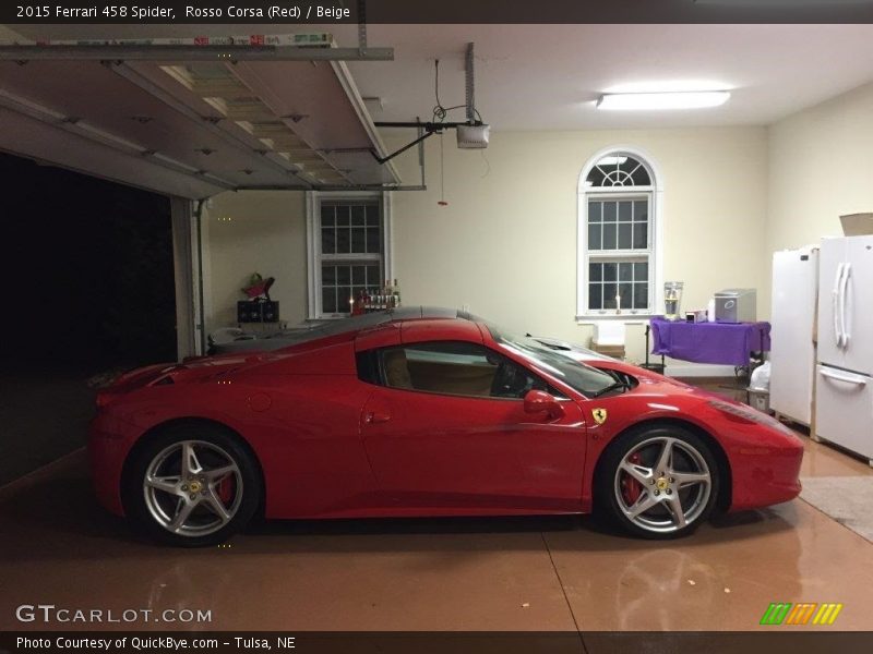 Rosso Corsa (Red) / Beige 2015 Ferrari 458 Spider