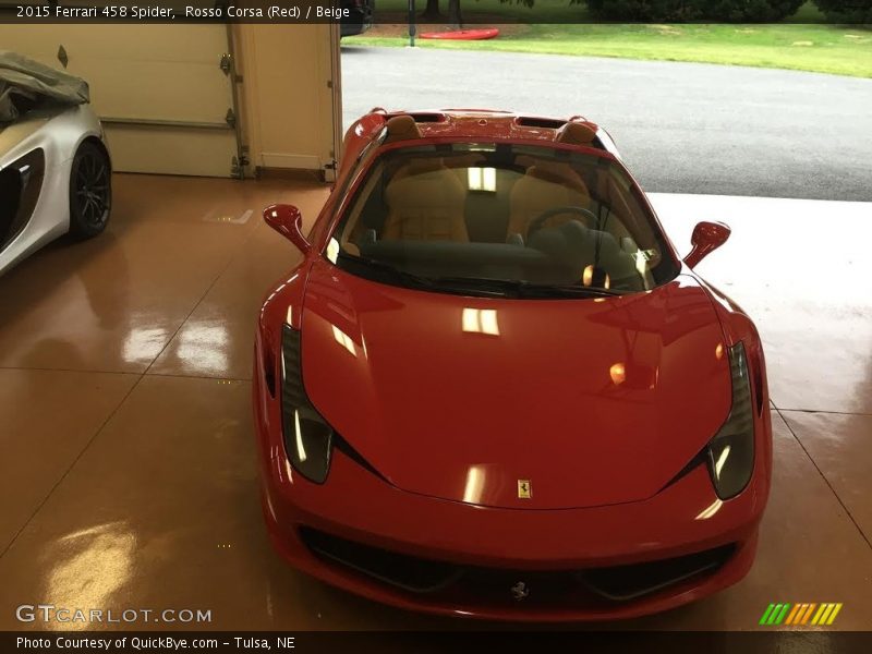 Rosso Corsa (Red) / Beige 2015 Ferrari 458 Spider