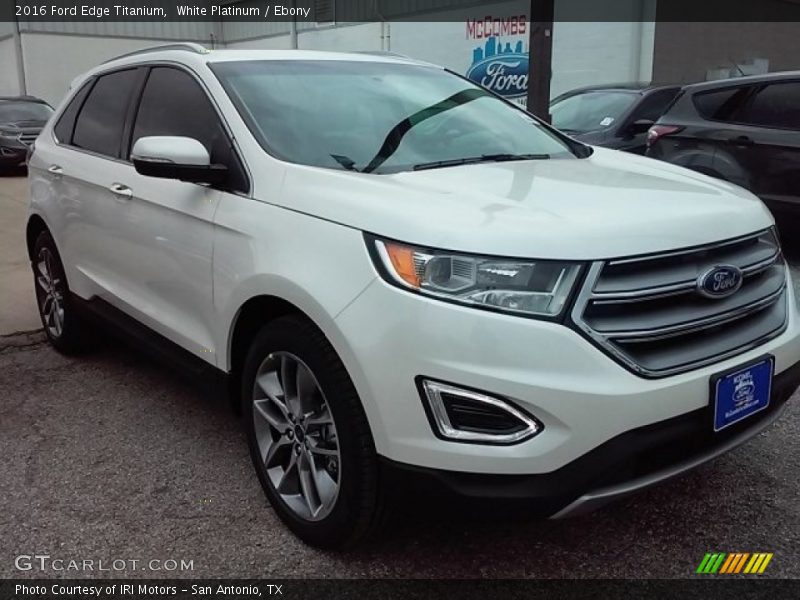 White Platinum / Ebony 2016 Ford Edge Titanium