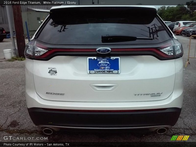 White Platinum / Ebony 2016 Ford Edge Titanium