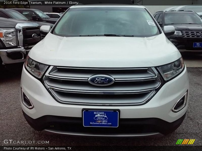 White Platinum / Ebony 2016 Ford Edge Titanium