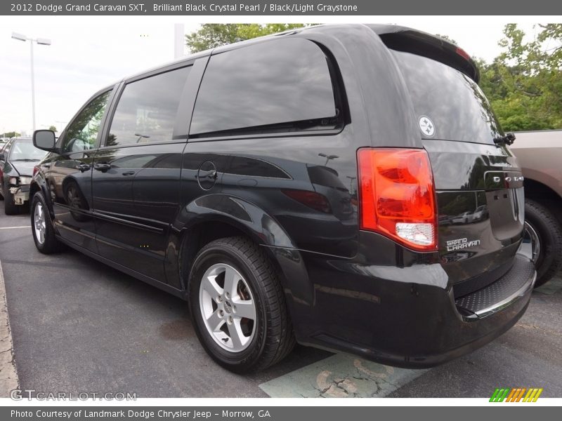 Brilliant Black Crystal Pearl / Black/Light Graystone 2012 Dodge Grand Caravan SXT