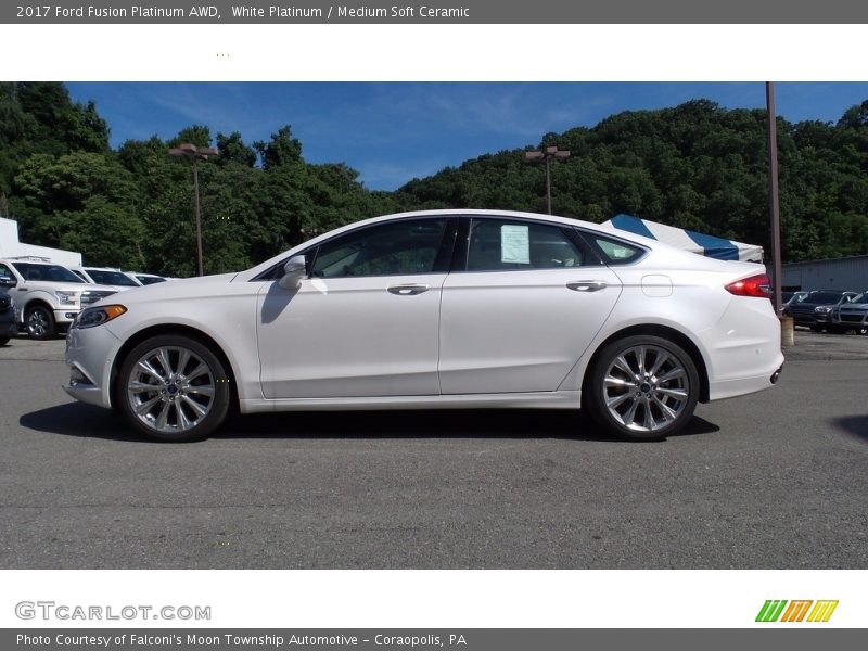  2017 Fusion Platinum AWD White Platinum