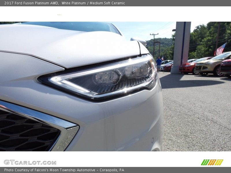 White Platinum / Medium Soft Ceramic 2017 Ford Fusion Platinum AWD