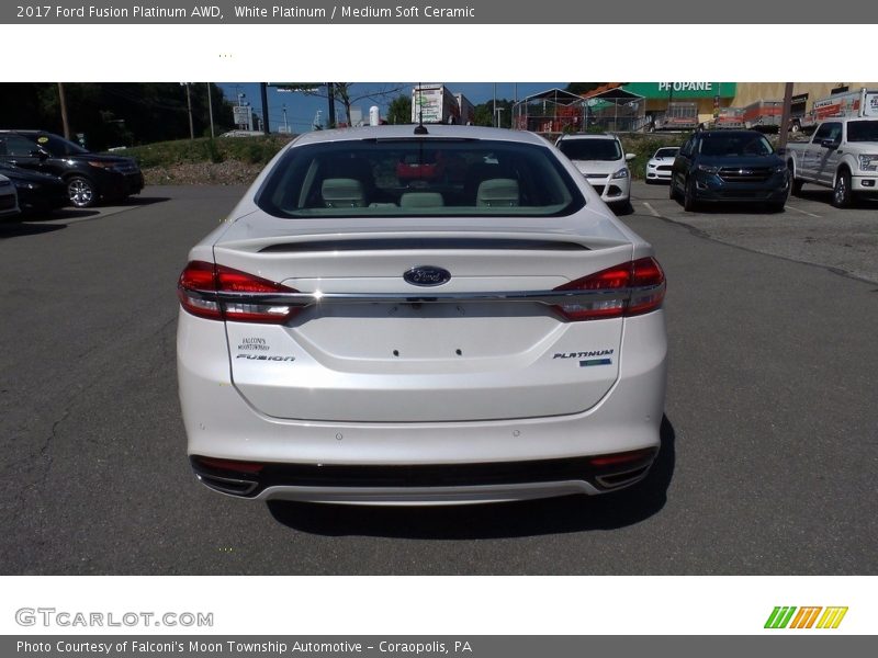 White Platinum / Medium Soft Ceramic 2017 Ford Fusion Platinum AWD