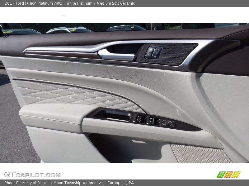 White Platinum / Medium Soft Ceramic 2017 Ford Fusion Platinum AWD