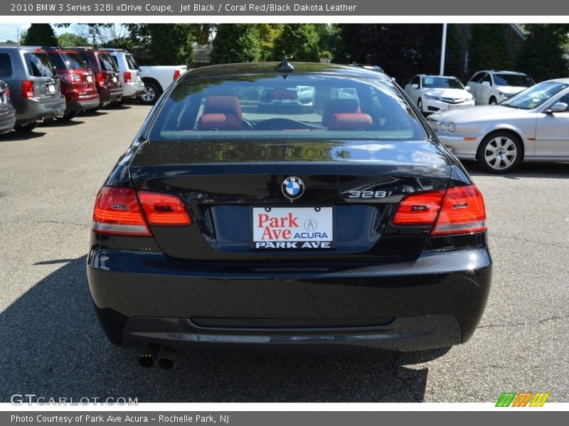 Jet Black / Coral Red/Black Dakota Leather 2010 BMW 3 Series 328i xDrive Coupe