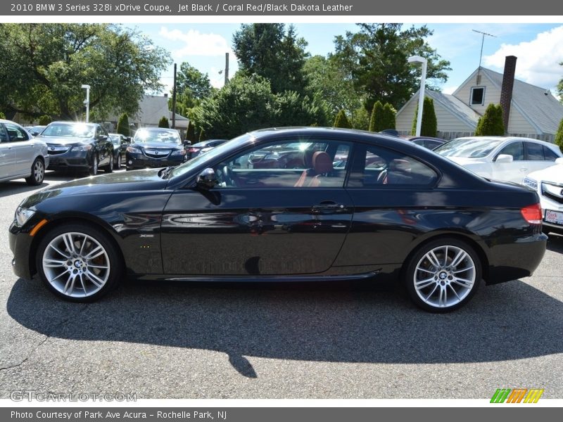Jet Black / Coral Red/Black Dakota Leather 2010 BMW 3 Series 328i xDrive Coupe