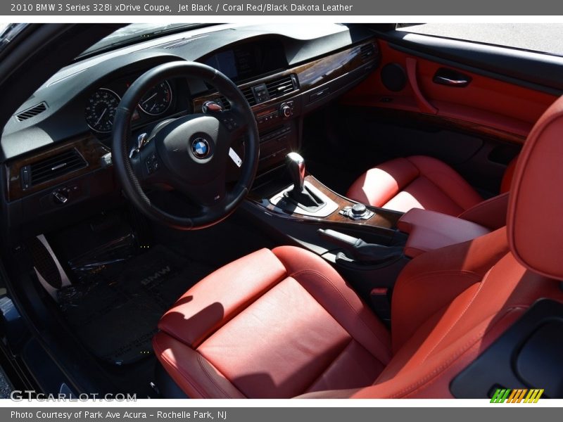 Jet Black / Coral Red/Black Dakota Leather 2010 BMW 3 Series 328i xDrive Coupe