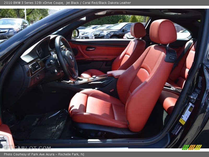 Jet Black / Coral Red/Black Dakota Leather 2010 BMW 3 Series 328i xDrive Coupe