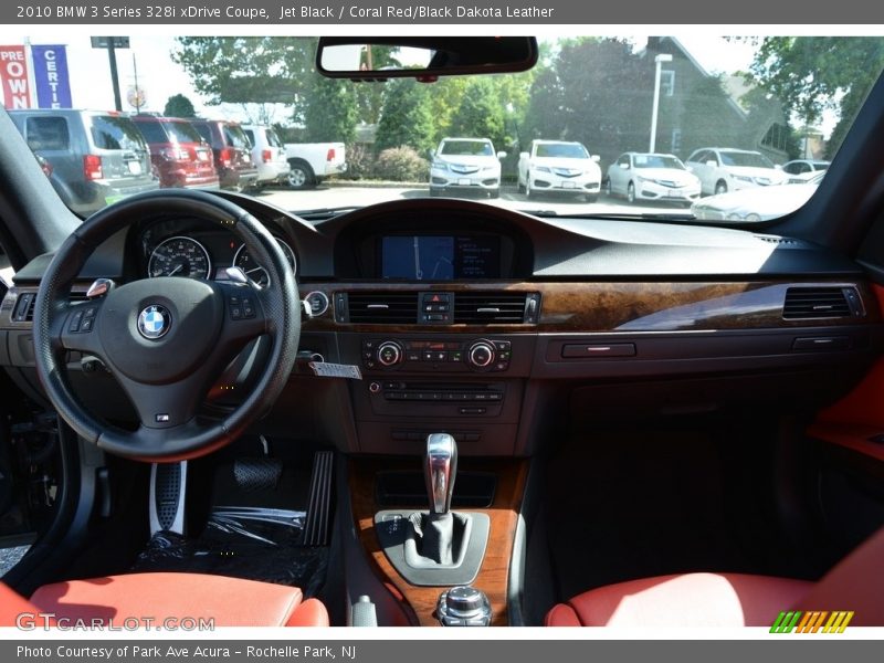 Jet Black / Coral Red/Black Dakota Leather 2010 BMW 3 Series 328i xDrive Coupe