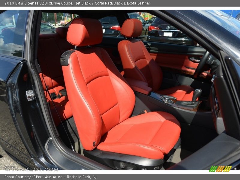 Jet Black / Coral Red/Black Dakota Leather 2010 BMW 3 Series 328i xDrive Coupe