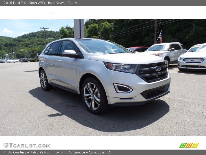 Ingot Silver / Ebony 2016 Ford Edge Sport AWD