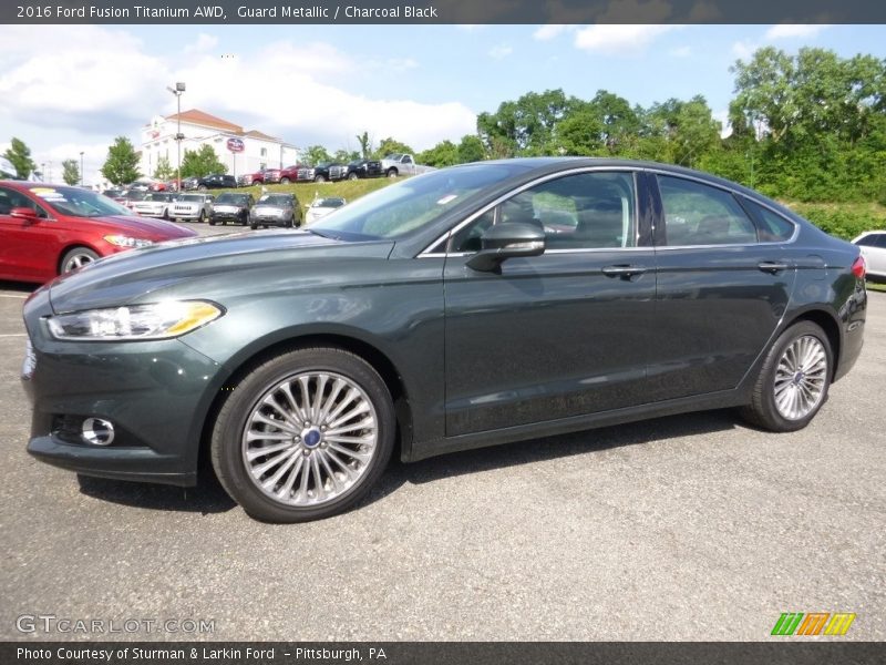 Guard Metallic / Charcoal Black 2016 Ford Fusion Titanium AWD