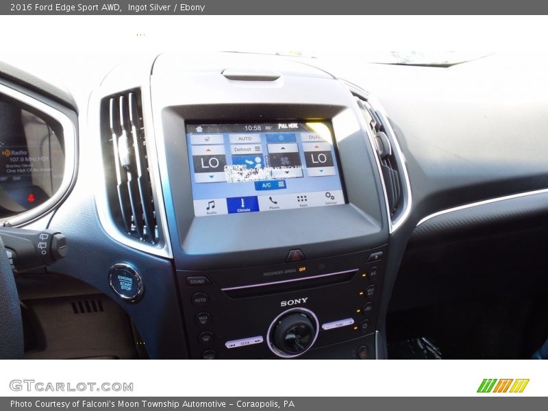 Ingot Silver / Ebony 2016 Ford Edge Sport AWD