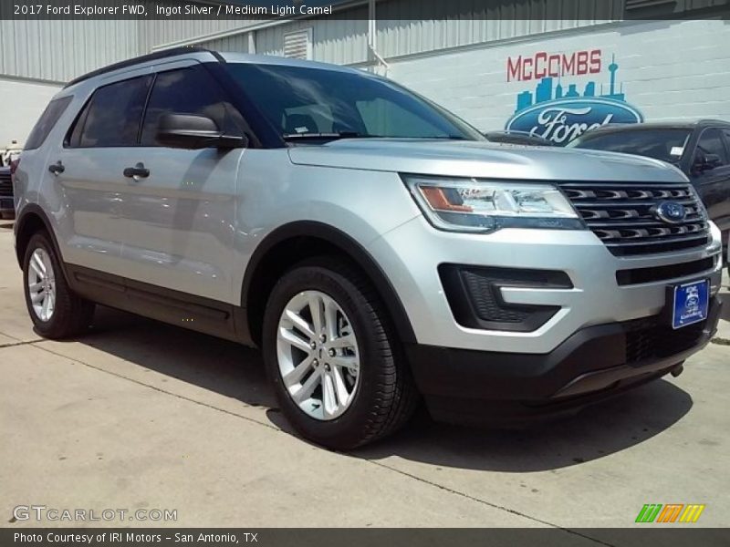 Ingot Silver / Medium Light Camel 2017 Ford Explorer FWD