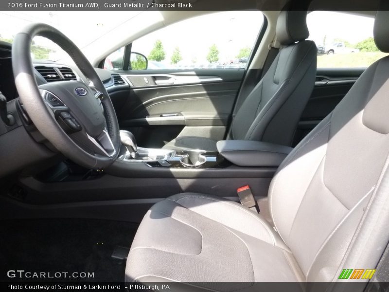 Guard Metallic / Charcoal Black 2016 Ford Fusion Titanium AWD