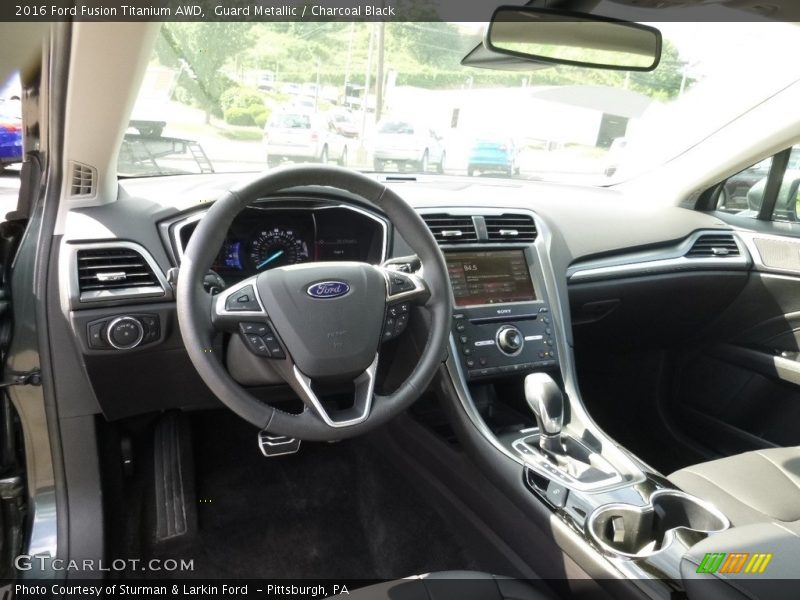 Guard Metallic / Charcoal Black 2016 Ford Fusion Titanium AWD