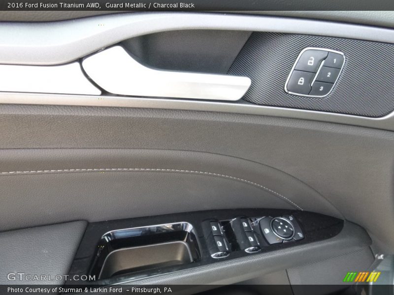 Guard Metallic / Charcoal Black 2016 Ford Fusion Titanium AWD