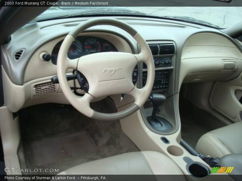 Black / Medium Parchment 2003 Ford Mustang GT Coupe