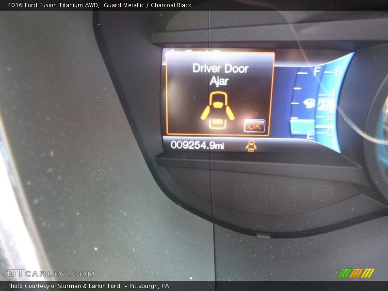 Guard Metallic / Charcoal Black 2016 Ford Fusion Titanium AWD