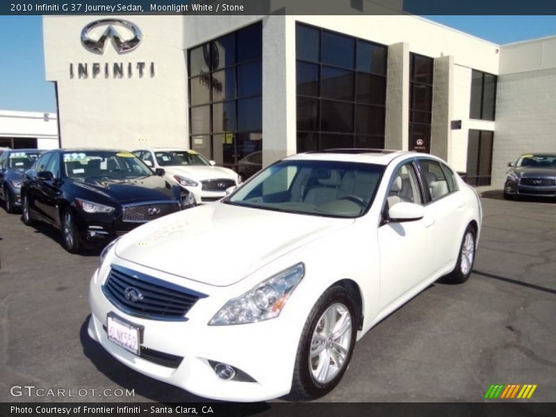 Moonlight White / Stone 2010 Infiniti G 37 Journey Sedan