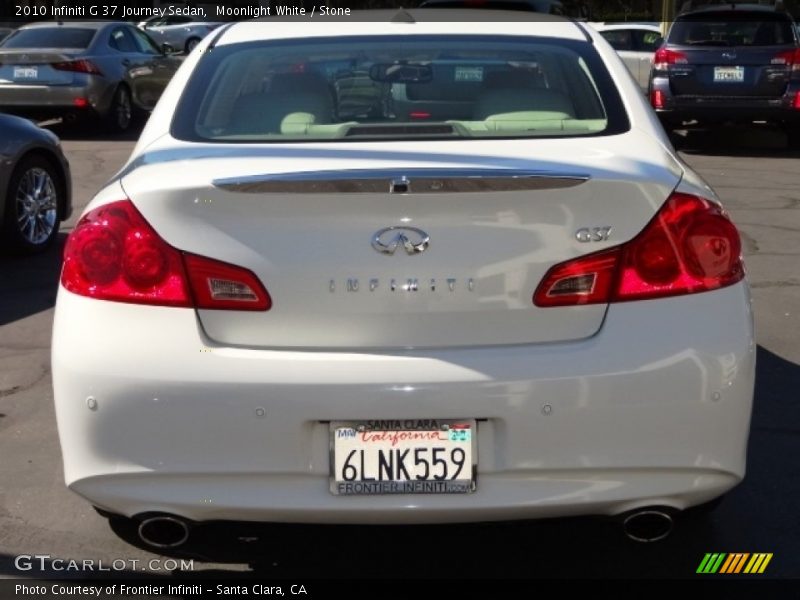 Moonlight White / Stone 2010 Infiniti G 37 Journey Sedan