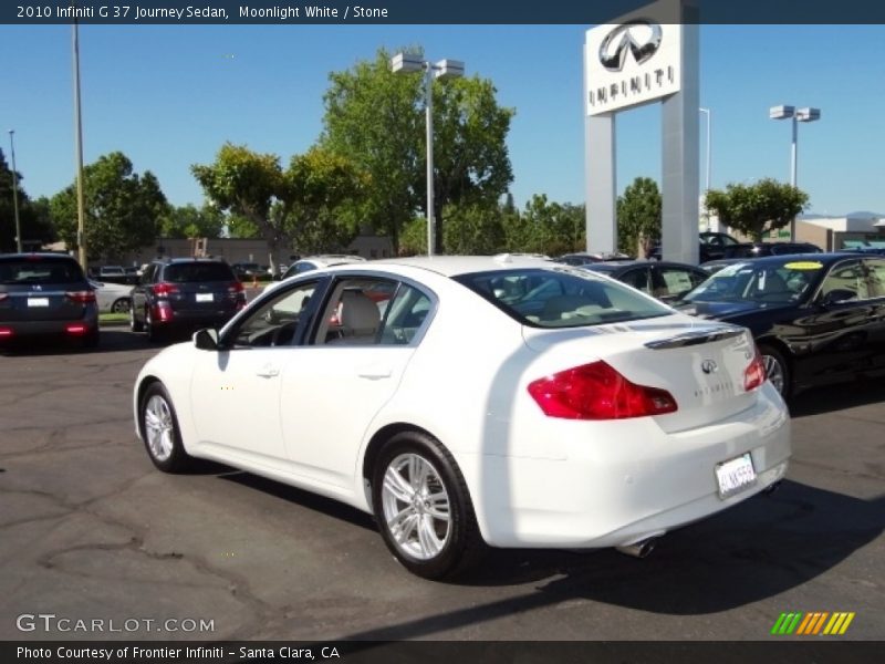 Moonlight White / Stone 2010 Infiniti G 37 Journey Sedan