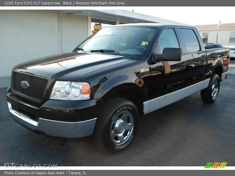 Black / Medium Flint/Dark Flint Grey 2005 Ford F150 XLT SuperCrew
