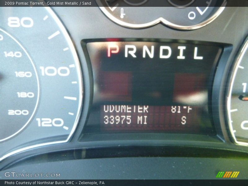 Gold Mist Metallic / Sand 2009 Pontiac Torrent
