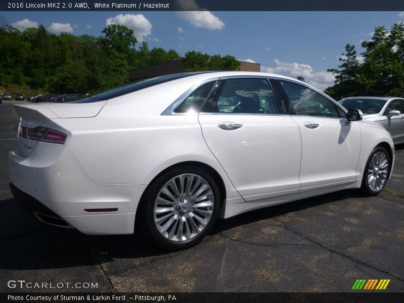 White Platinum / Hazelnut 2016 Lincoln MKZ 2.0 AWD