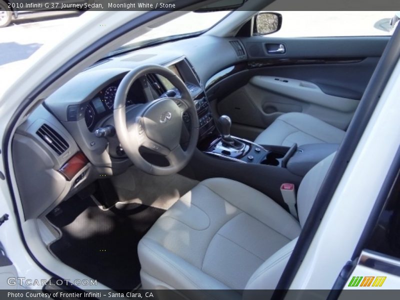 Moonlight White / Stone 2010 Infiniti G 37 Journey Sedan