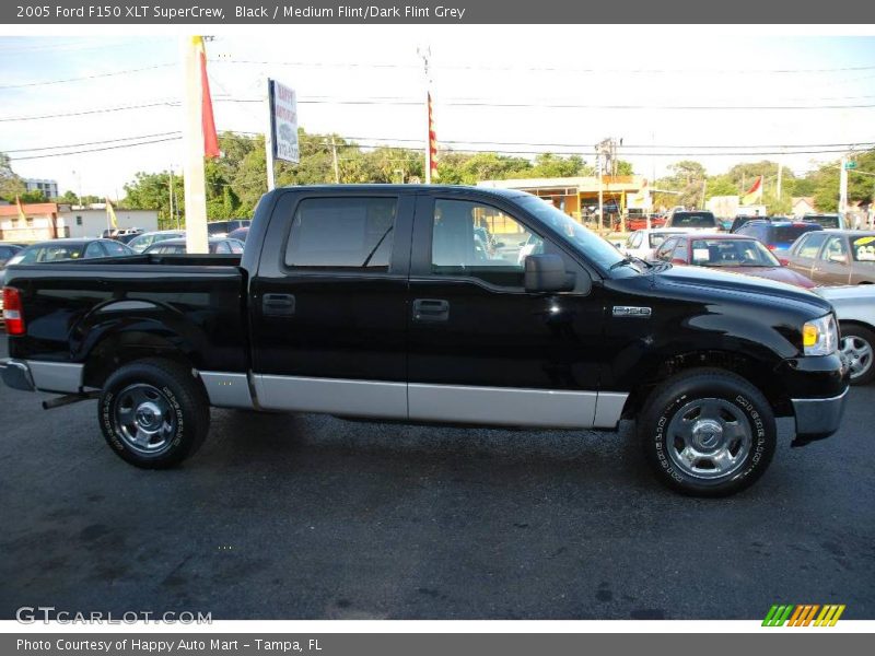 Black / Medium Flint/Dark Flint Grey 2005 Ford F150 XLT SuperCrew