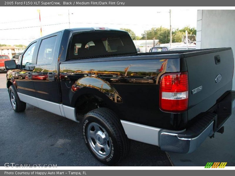Black / Medium Flint/Dark Flint Grey 2005 Ford F150 XLT SuperCrew