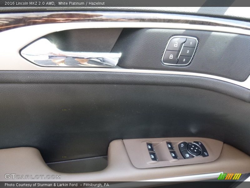 White Platinum / Hazelnut 2016 Lincoln MKZ 2.0 AWD