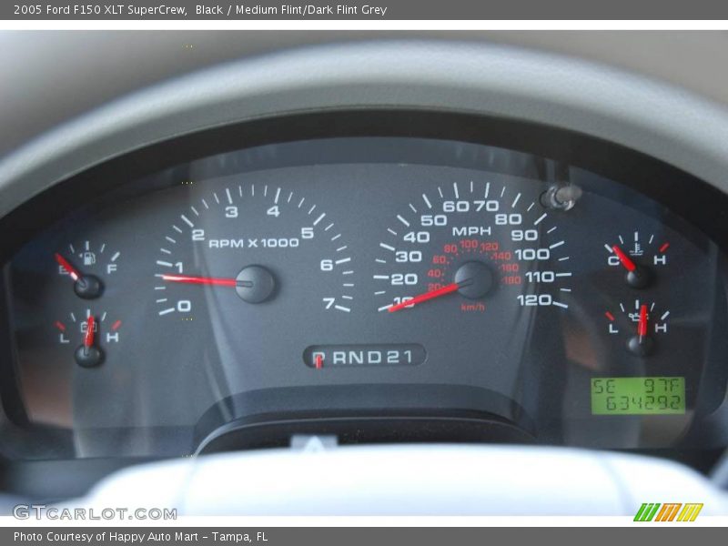 Black / Medium Flint/Dark Flint Grey 2005 Ford F150 XLT SuperCrew