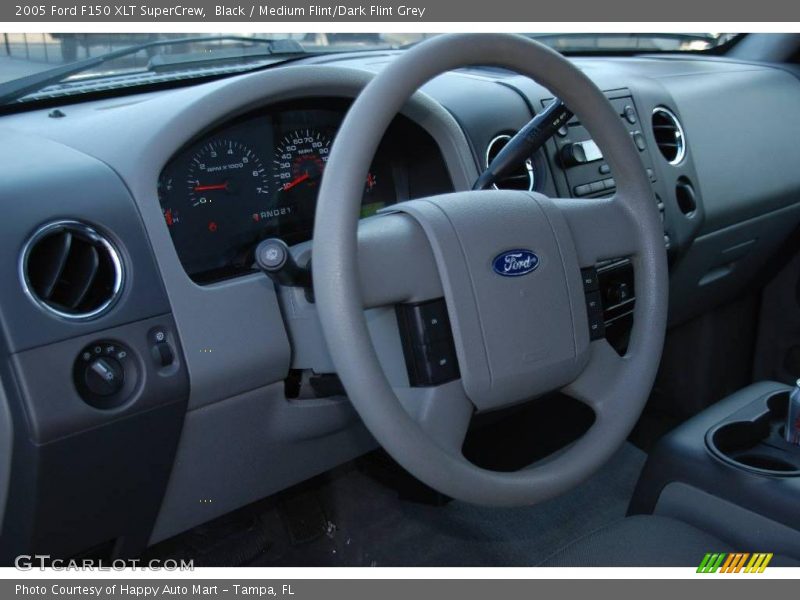Black / Medium Flint/Dark Flint Grey 2005 Ford F150 XLT SuperCrew