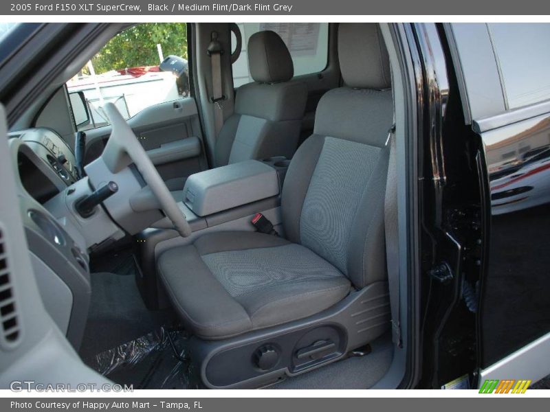 Black / Medium Flint/Dark Flint Grey 2005 Ford F150 XLT SuperCrew